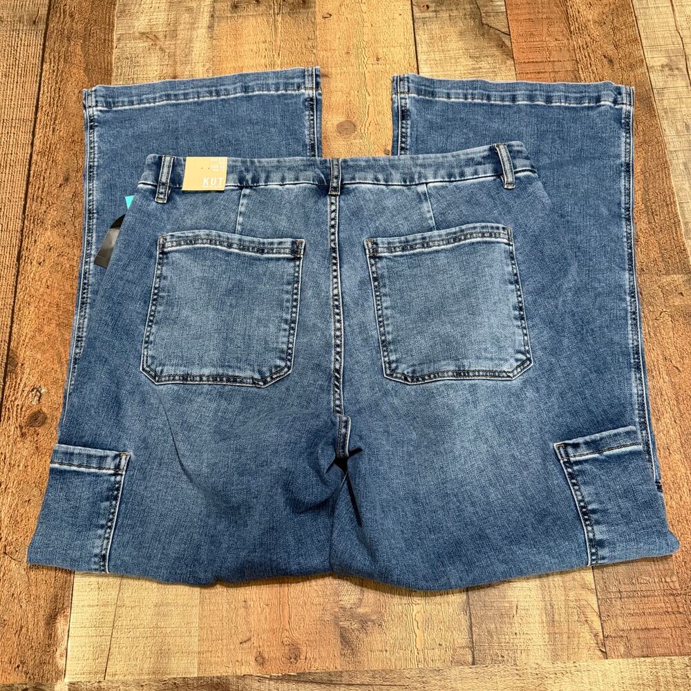 Kut From The Kloth NEW Women's Fab Ab Wide Leg High Rise Jodi Jeans Sz 16W Cargo - Picture 6 of 6